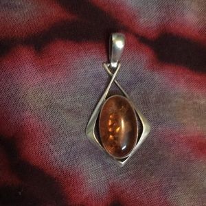 Sterling silver Amber pendant